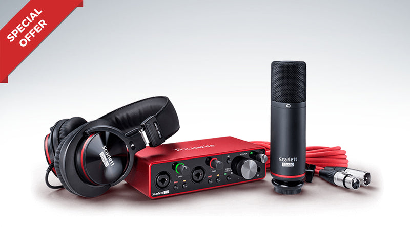 FOCUSRITE SCARLETT 2I2 STUDIO GEN 3 promo bundle offer sale