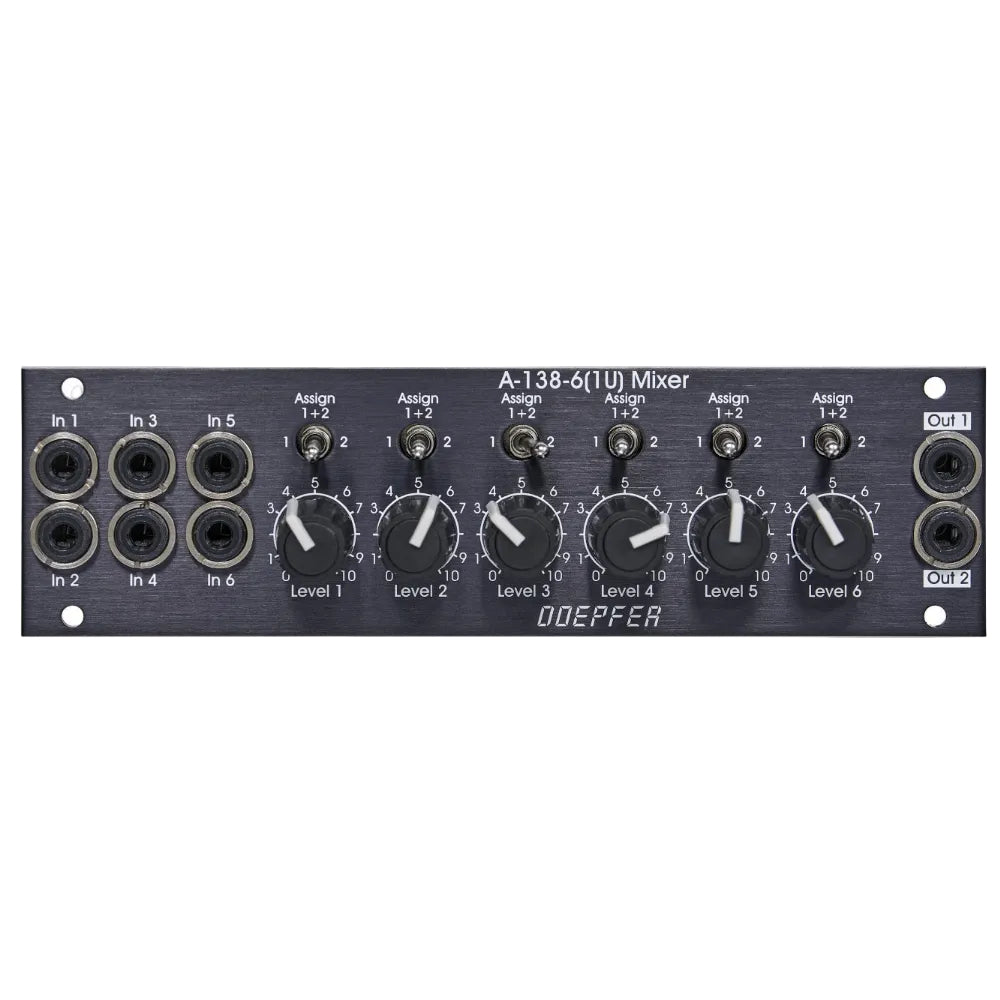 Doepfer A-138-6v 1U Six Channel Mixer Vintage