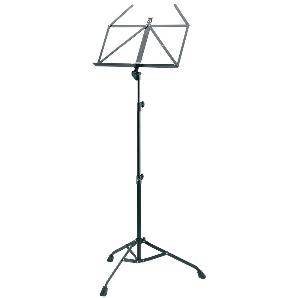 K&M 107-Black Extra Stable Music Stand w/Foldable Legs