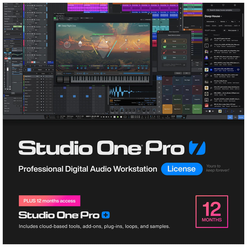 PreSonus Studio One Pro 7 w 12M Pro+