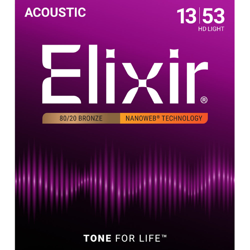 Elixir Acous 80/20 Brze NANOWEB Hd Light 013-053