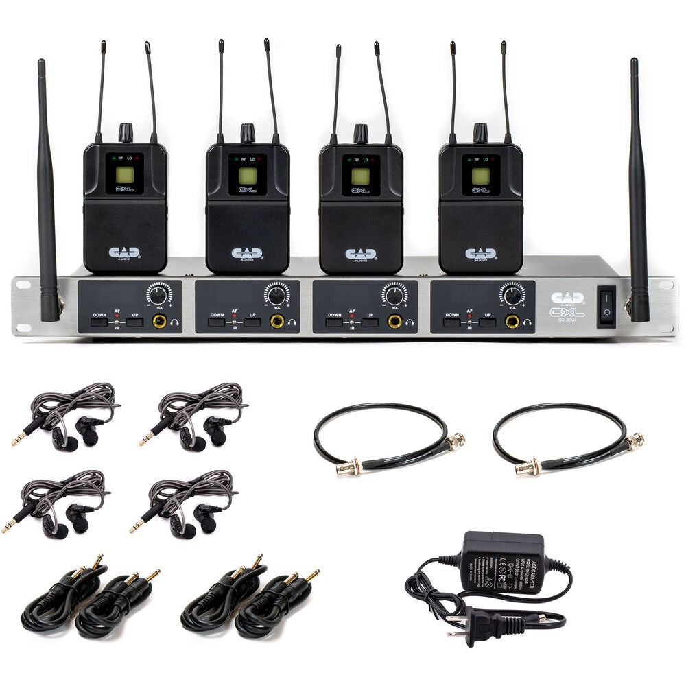 Système de monitoring intra-auriculaire sans fil CAD Audio GXLIEM4 Quad-Mix