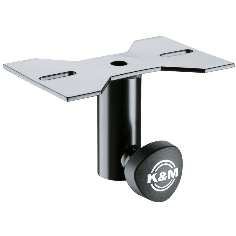 K&M 195/8-Black Slip-On Speaker Mount Adapter 35mm Tubes