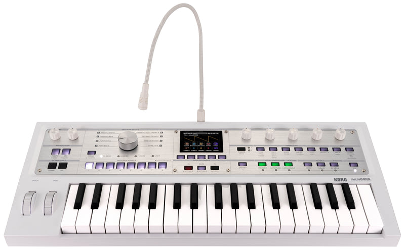 Korg microKORG 2 Synthesizer Limited Edition Metallic White