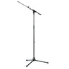 K&M 210/8-Black Mic Stand with Telescopic Boom-Arm