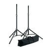 K&M 21449-Black (2) Aluminum Speaker Stands with Carry Bag