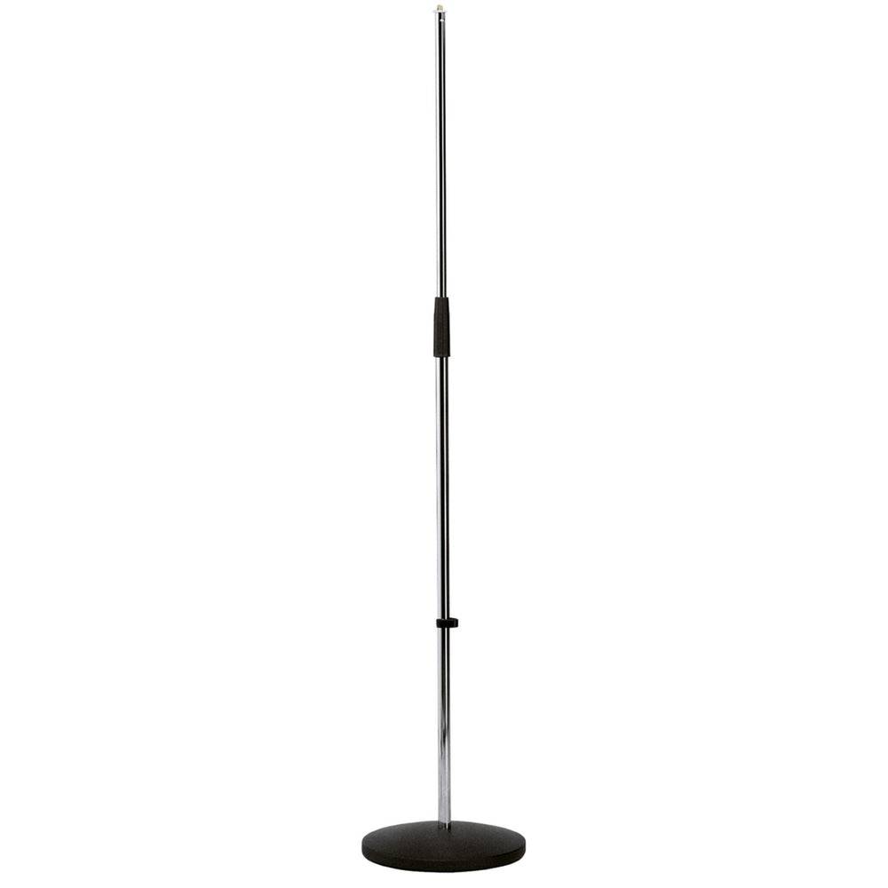 K&M 260-Chrome Straight Round Base Mic Stand