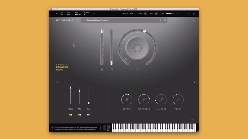 Spitfire Audio Originals Firewood Piano