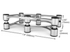 IsoAcoustics Aperta300 Isolation Speaker Stands Each - Silver