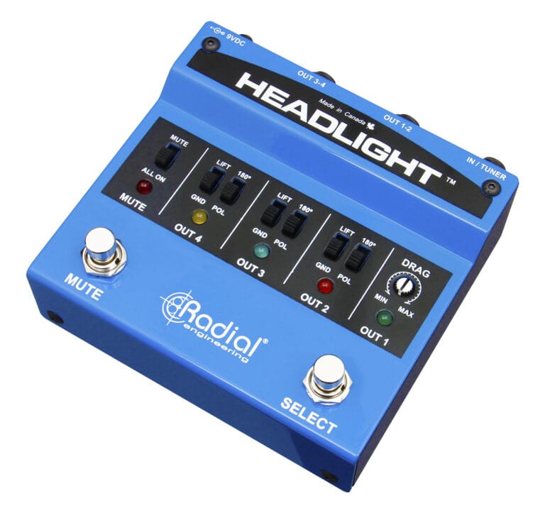 Radial Headlight Amp Selector With Up To 4 Outputs Pedal