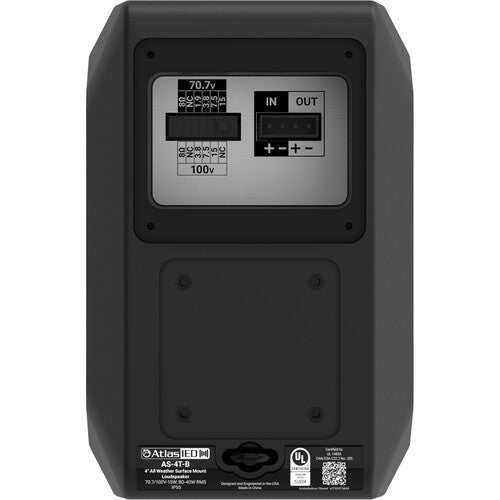 AtlasIED AS-4T-B 4In As Series Surface Mount Passive Black