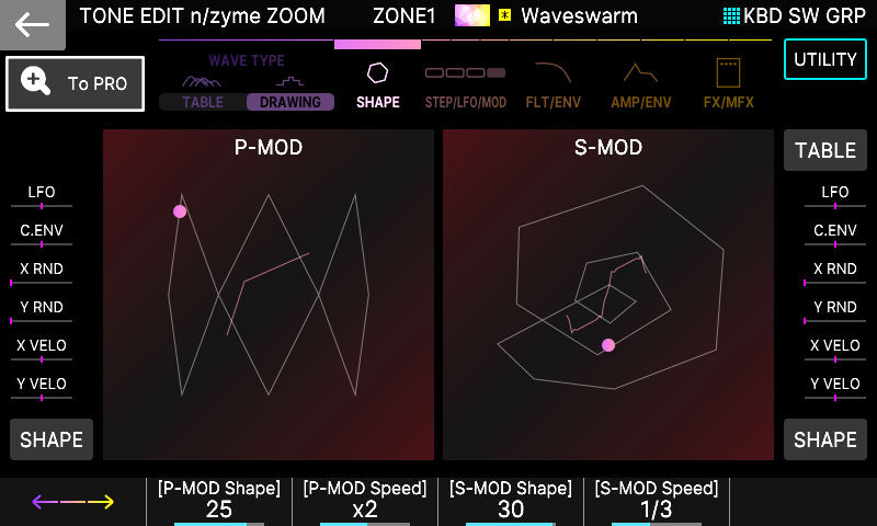 Roland FANTOM - MODEX n/zyme Wave Table Synth Key