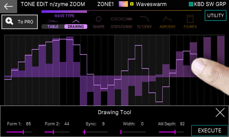 Roland FANTOM - MODEX n/zyme Wave Table Synth Key