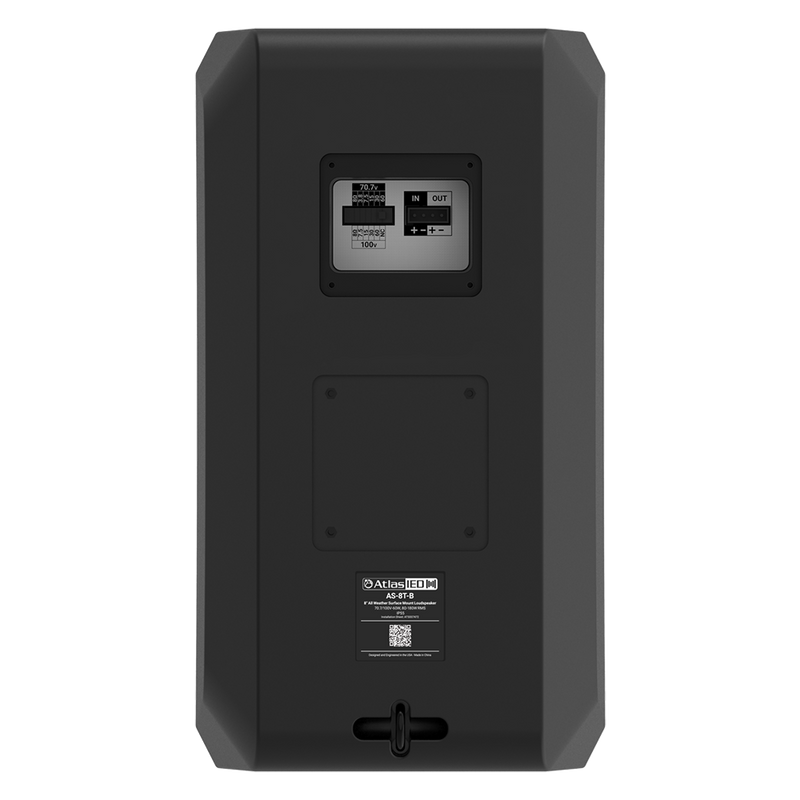 AtlasIED AS-8T-B 8In As Series Surface Mount Passive Black