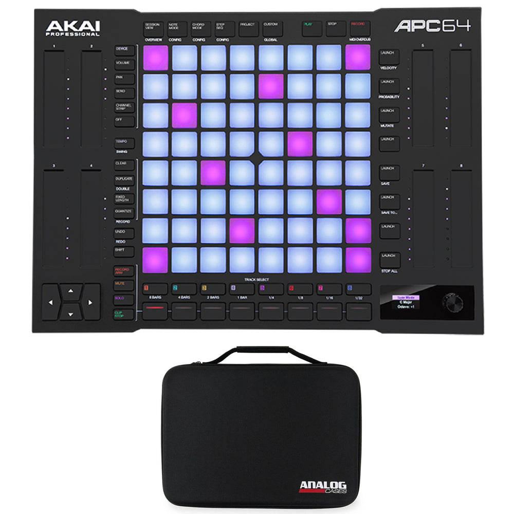 Akai APC64 Midi Controller + Case Bundle