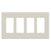 Plaque frontale sans vis Savant : quatre boutons (amande clair)