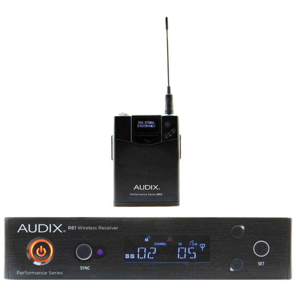 Audix AP61BP Wireless Mic System R61 Rx B60 Body Transmitter