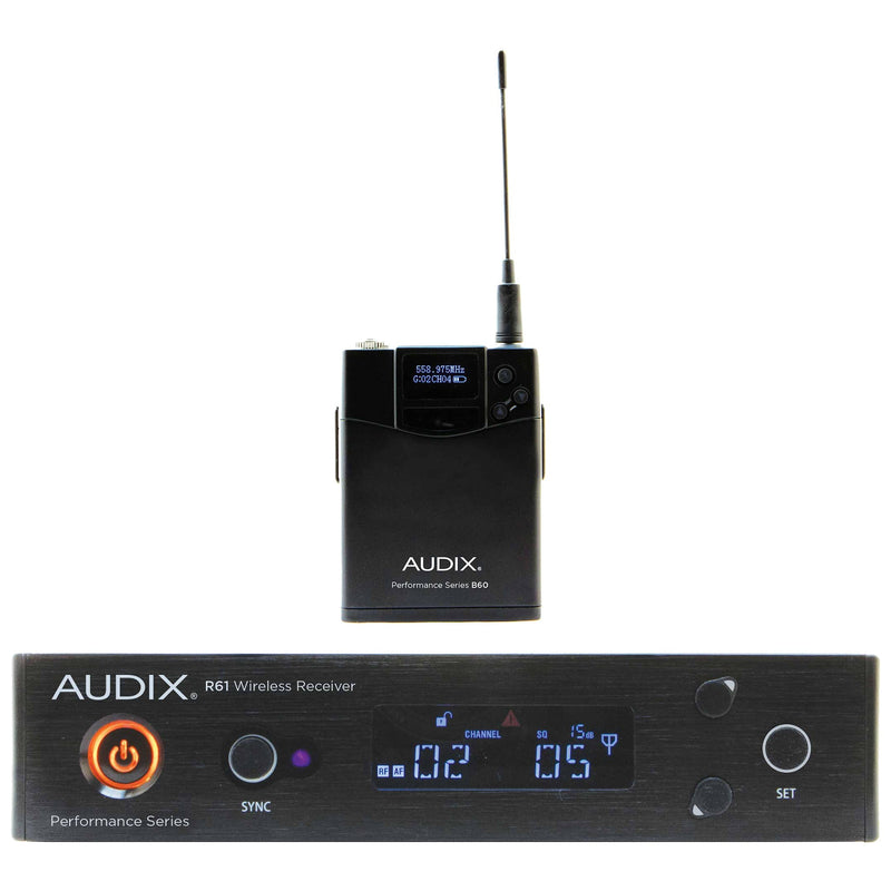 Audix AP61BP Wireless Mic System R61 Rx B60 Body Transmitter