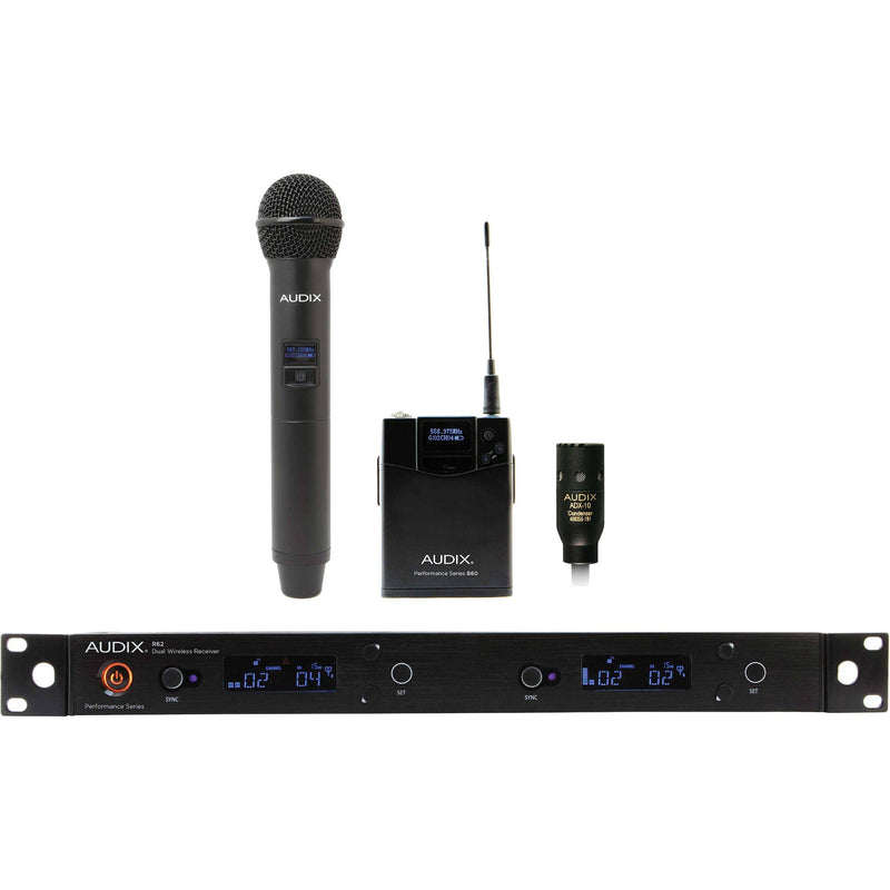 Audix AP62C210 Wireless Mic System ADX10 R62 Rx H60 OM2 Body