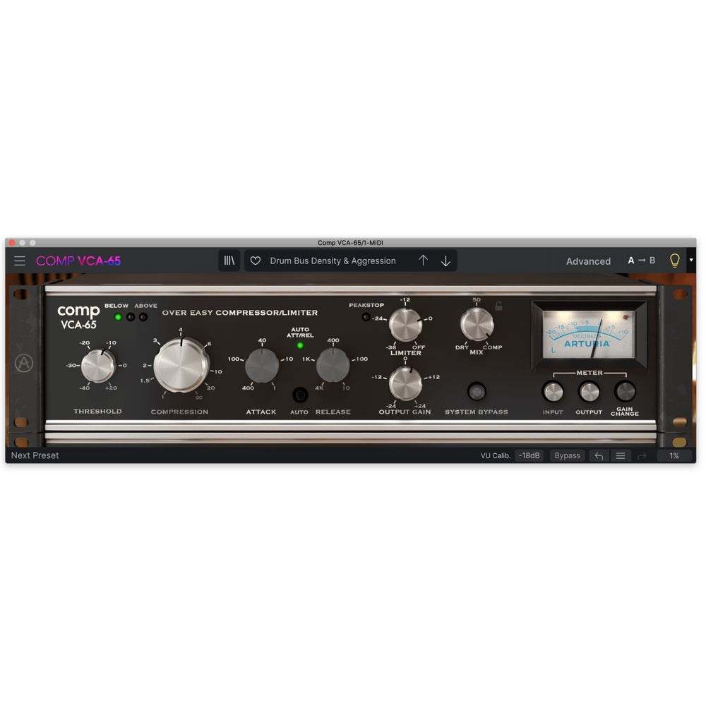 Arturia VCA-65 License | Deluxe drum treatment