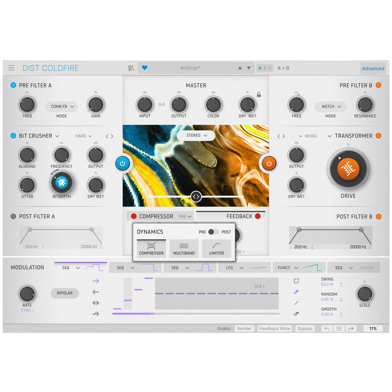 Arturia Dist Coldfire | Dual distortion reactor