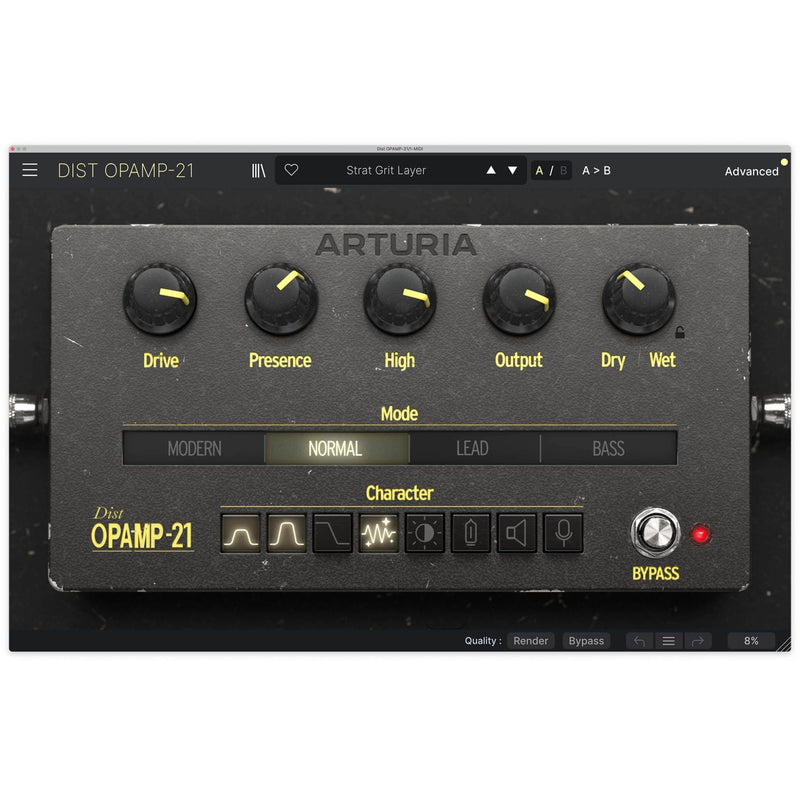 Arturia Dist OPAMP-21 | Amped distortion classic