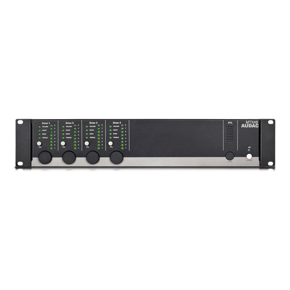 Audac MTX48 4 Zones Audio Matrix 2 Microphones 4 Line Inputs