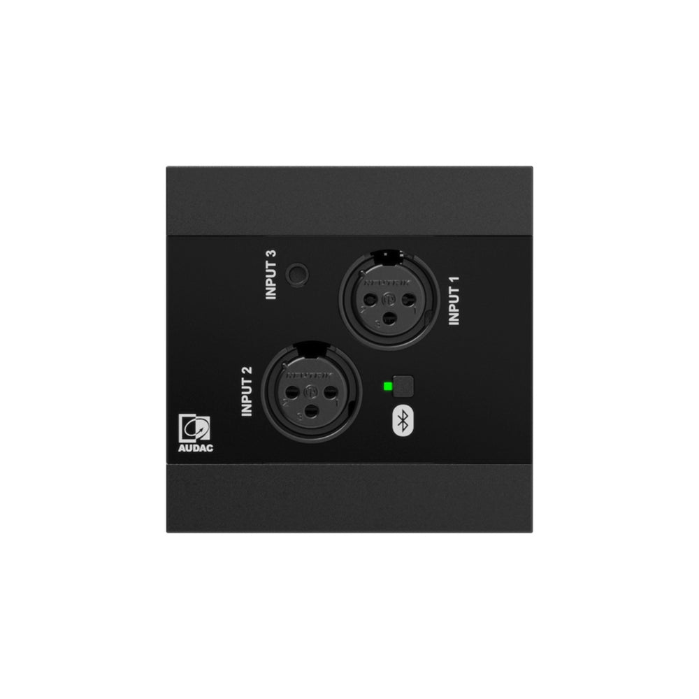 Audac NWP320 - Dante Enabled PoE Network Input Panel - Black