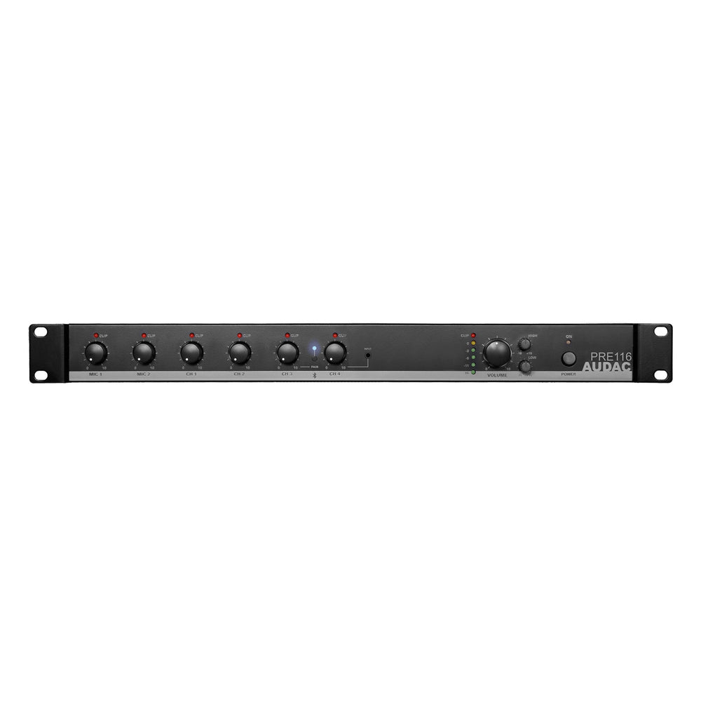 Audac PRE116 6 Channels Stereo Preamp Bluetooth