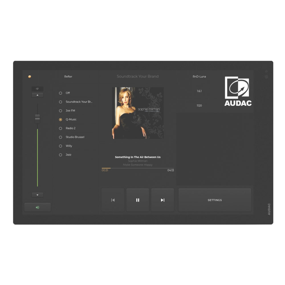 Audac RIVEA-L 10in Audac Touch Control Screen Black