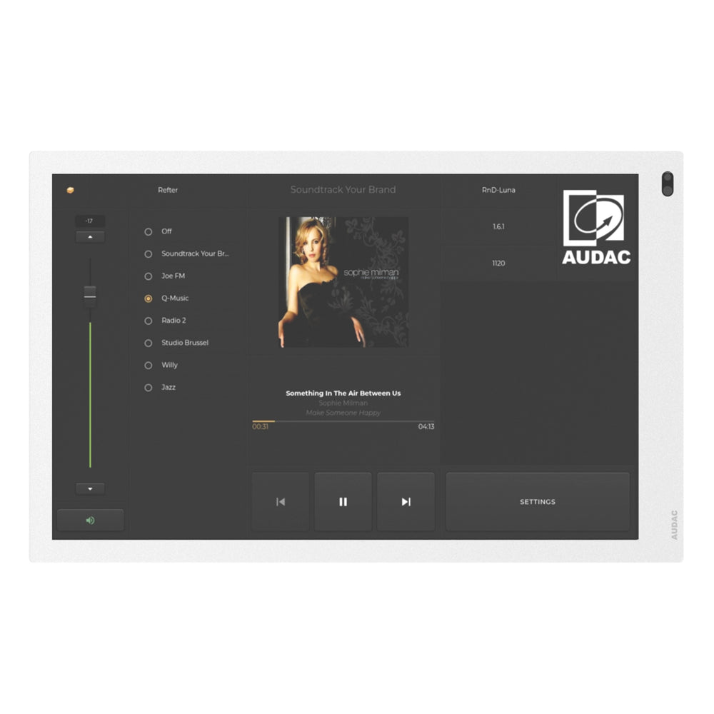Audac RIVEA-L 10in Audac Touch Control Screen White