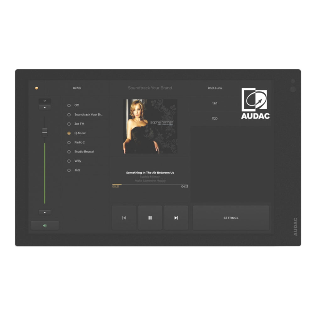 Audac RIVEA-M 7in Audac Touch Control Screen Black