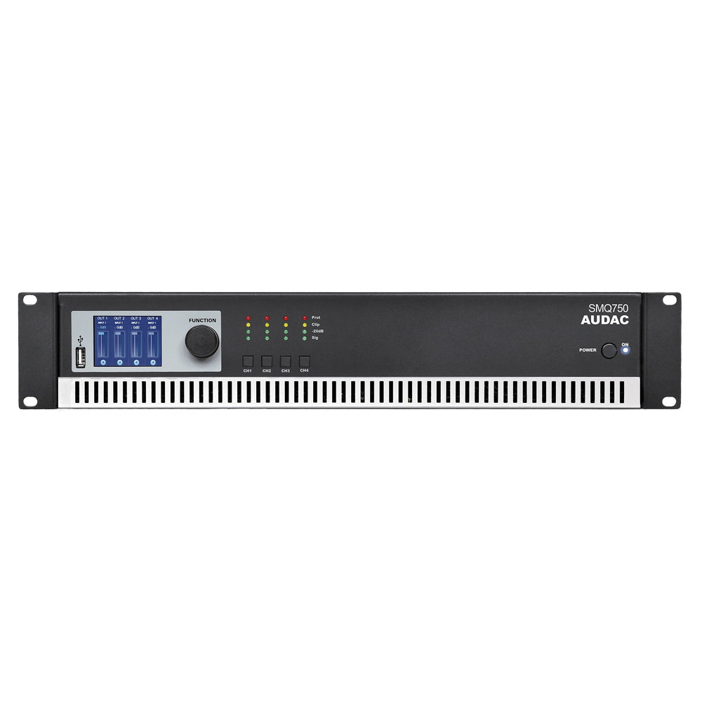 Audac SMQ750 - SMQ Series Power Amplifier 4 x 750W 2 RU