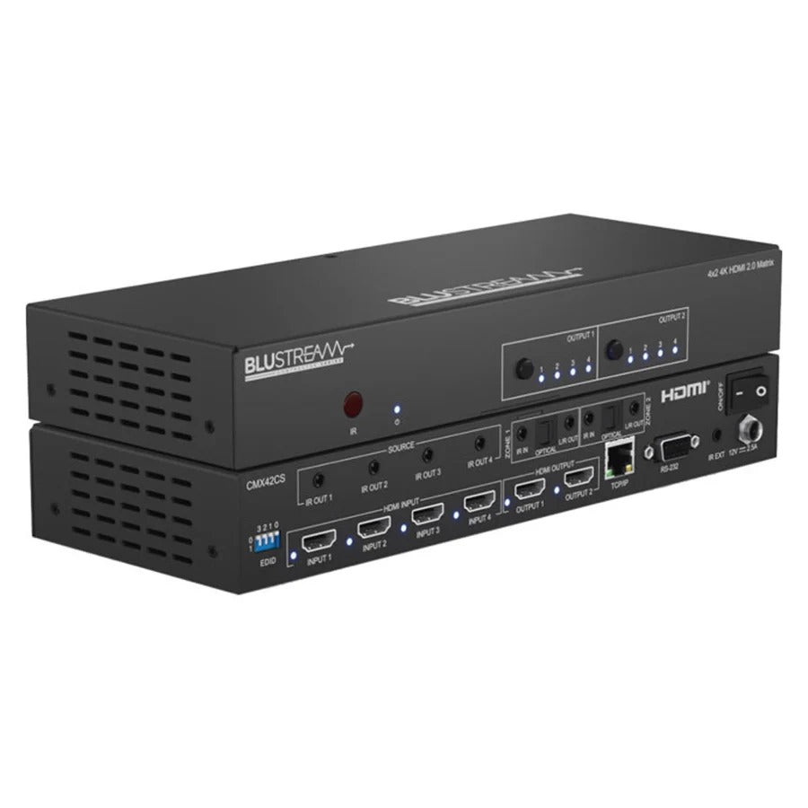 Blustream 4x2 4K HDMI 18Gbps Matrix  with Audio Breakout