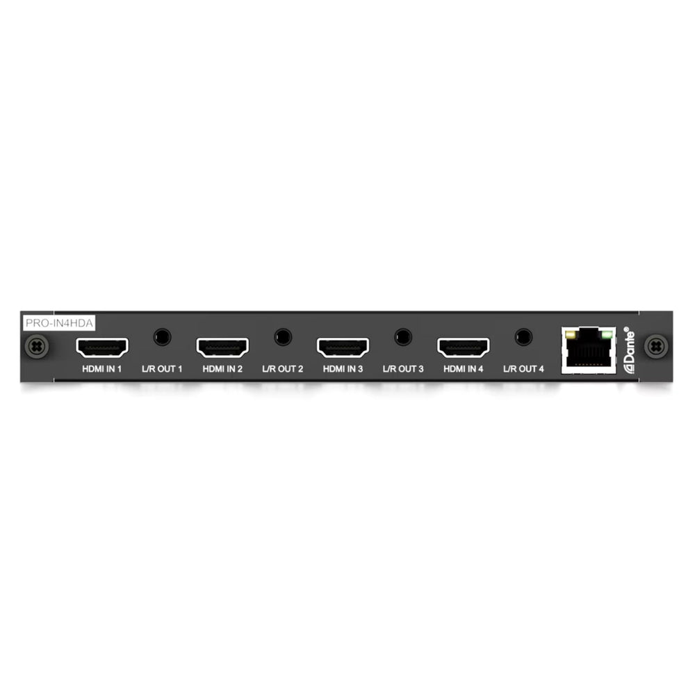 Carte d'entrée professionnelle personnalisée Blustream PRO-IN4HDA avec Dante