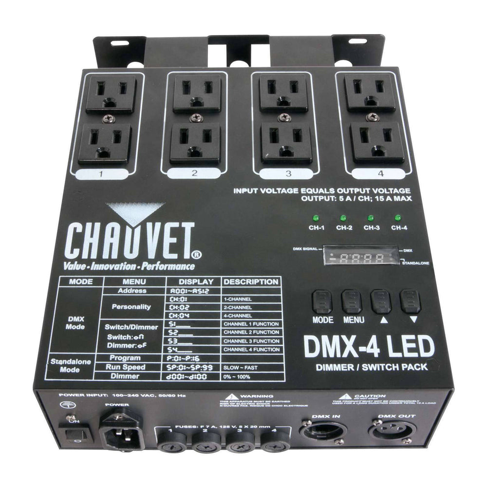 Chauvet DJ DMX4-2.0 LED Dimmer And Relay Pack