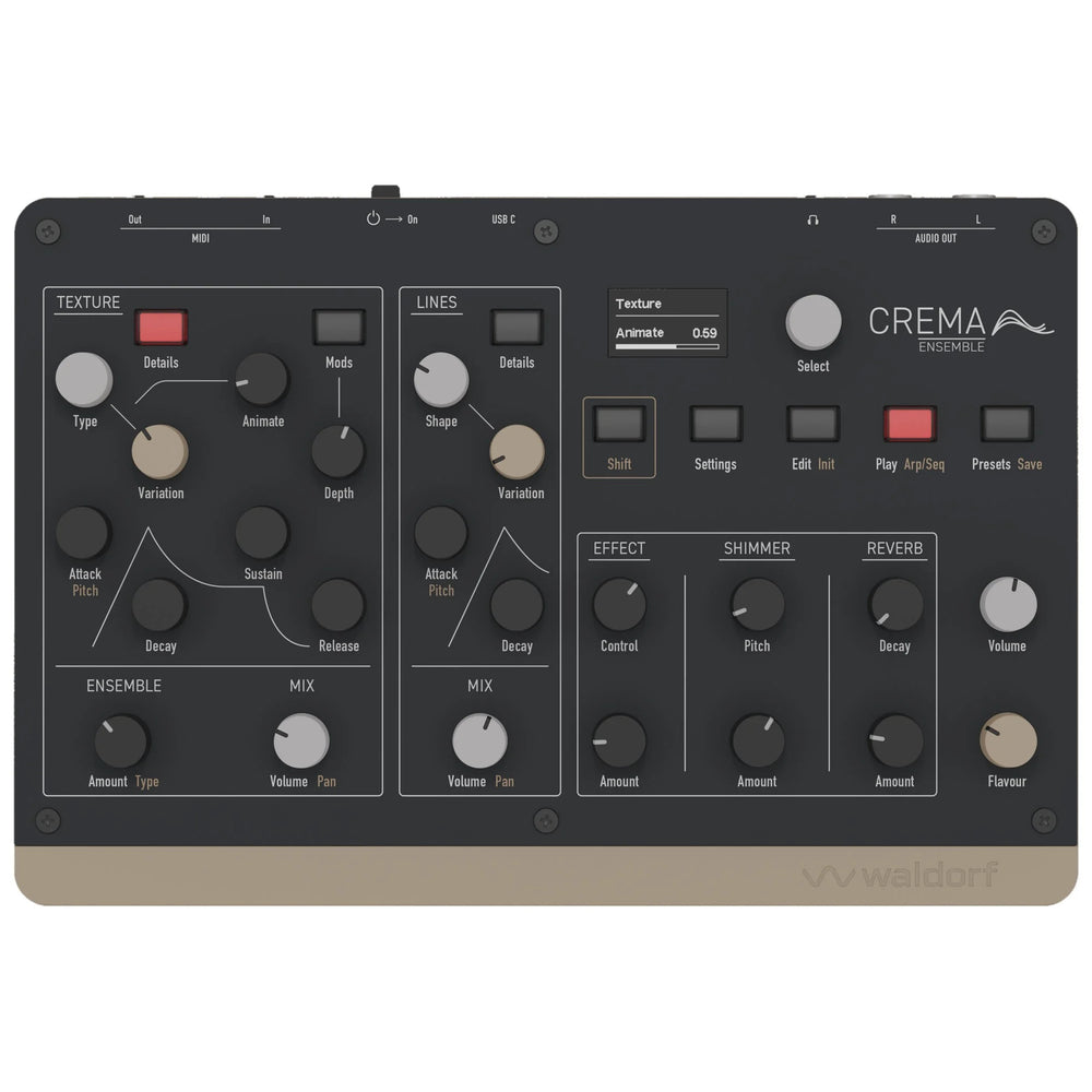 Waldorf Crema Compact Polyphonic String and Pad Synthesizer