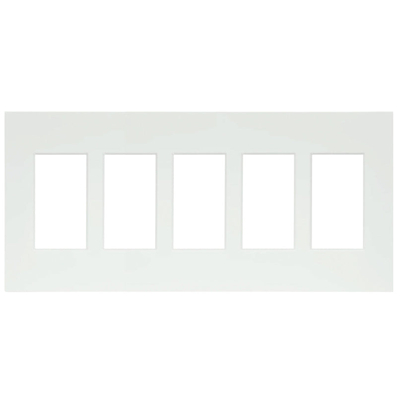 Control4 Faceplate Contemporary 5 Gang White