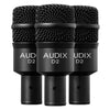 Audix D2TRIO 3 PC Drum Microphone Pack 3 x D2 Tom Mics