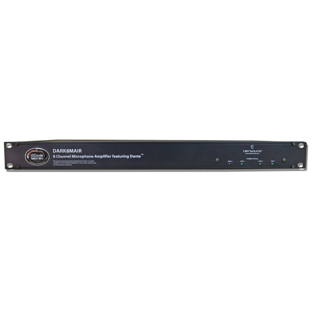 Glensound DARK8MAIR - 8 Channel Dante/ AES67 Microphone Amplifier