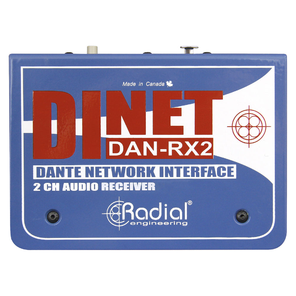 Radial DiNET DAN-RX Récepteur Audio Dante à 2 Canaux