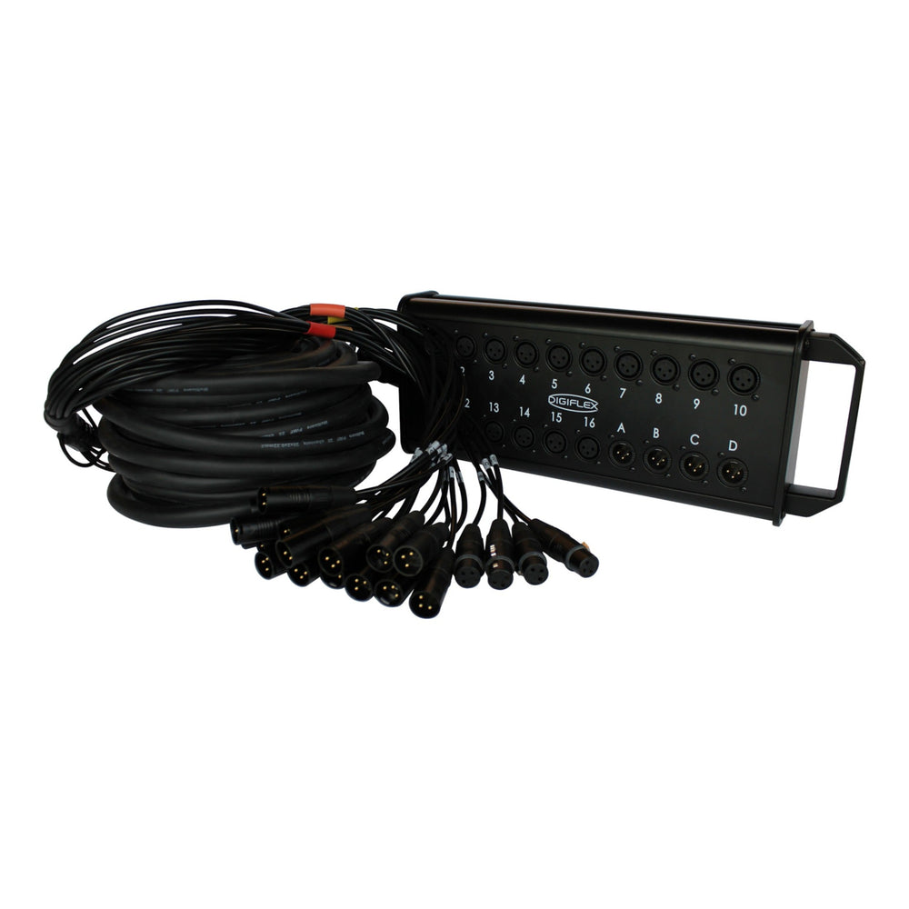 Digiflex HE16-4X-50 16-channel snake w Stage Box 50ft