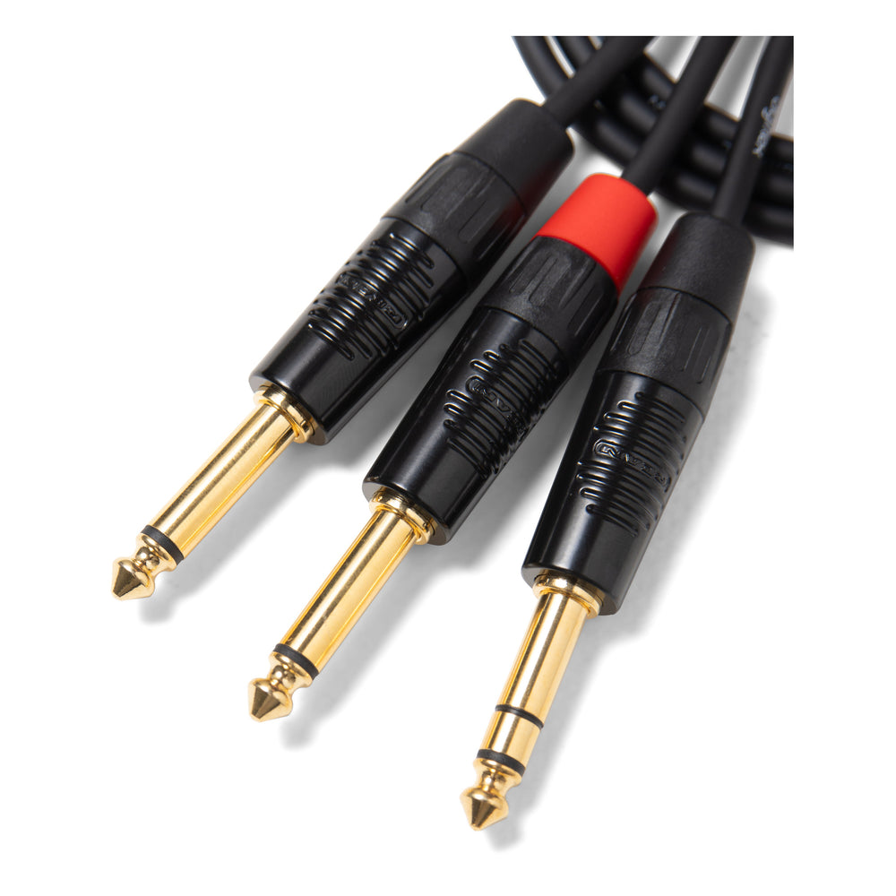 Digiflex HIN-1S-2P-10 TRS to Dual 1/4in Insert Cable 10ft