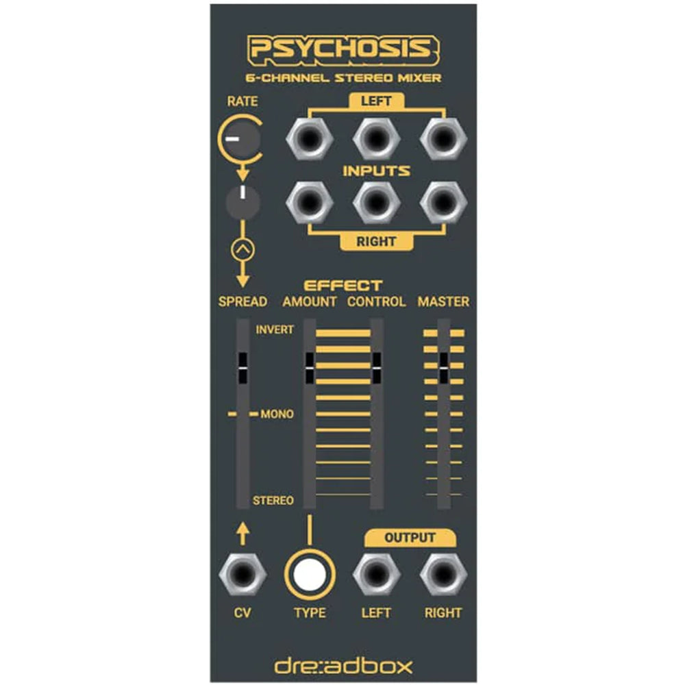 Dreadbox Psychosis 6-channel Stereo Mixer Module