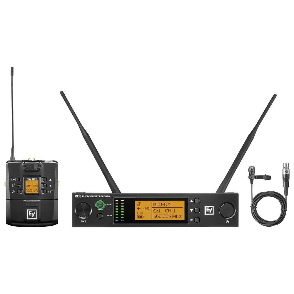 Système sans fil microphone-cravate Electro Voice RE3-BPCL-5H RE3 Series UHF CL3 560 - 596 MHz