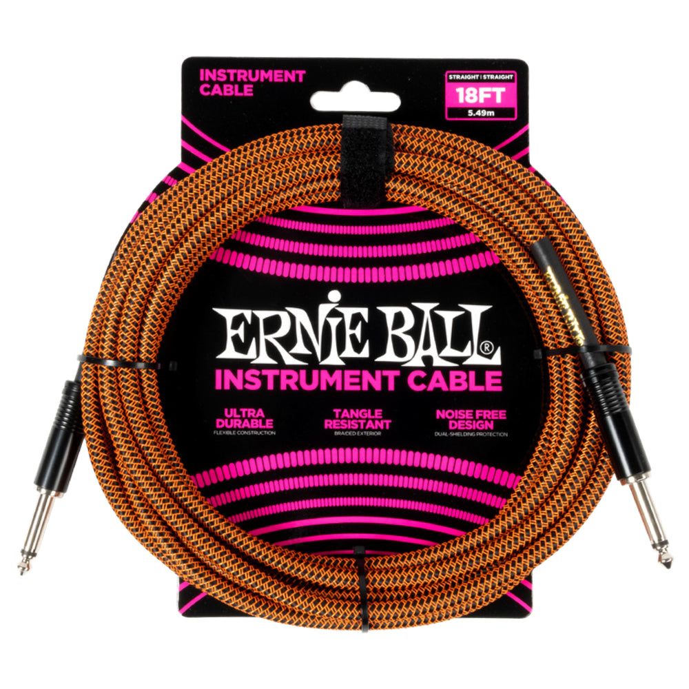 Câble d'installation tressé Ernie Ball 6469EB en acier inoxydable 5,5 m - Tarte à la citrouille