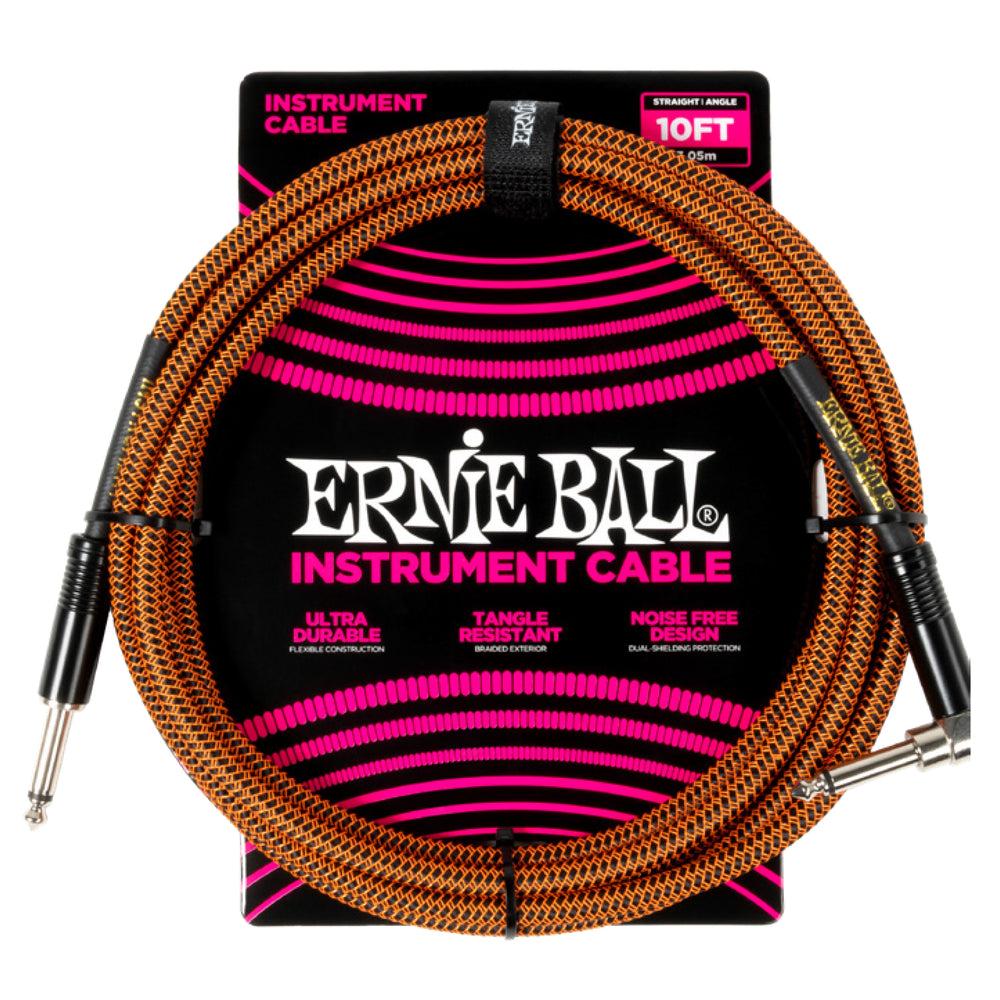 Câble d'installation tressé Ernie Ball 6470EB S/A 10 pieds - Pumkin Pie