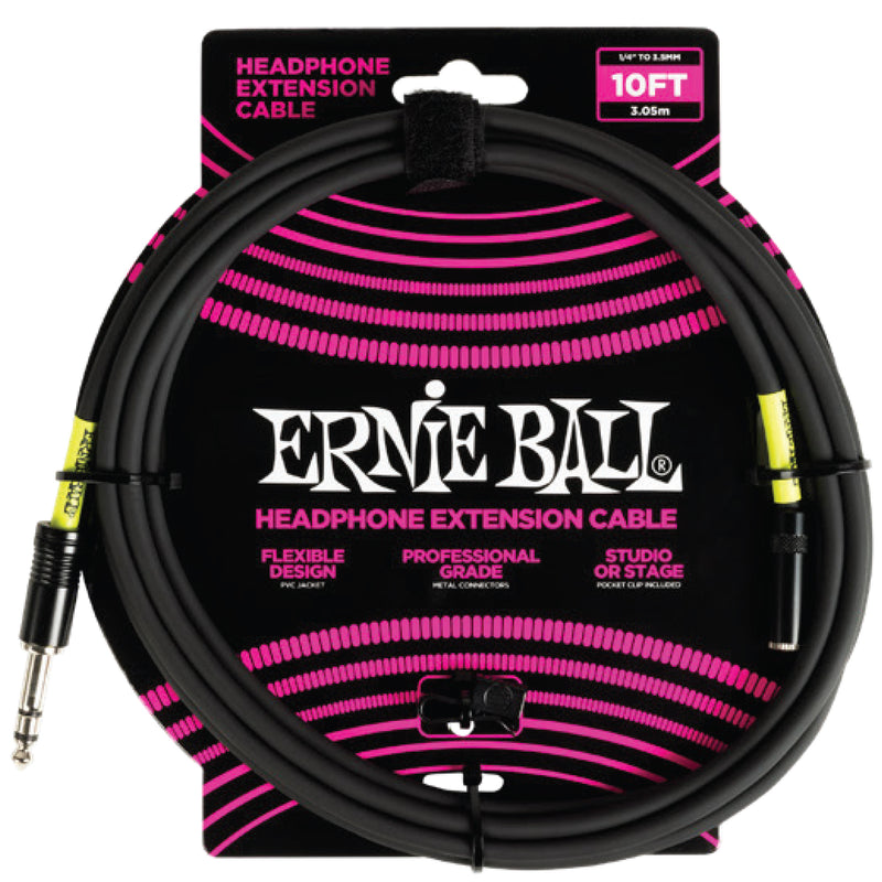 Câble d'extension pour casque Ernie Ball 1/4"-3,5 mm-10 pieds