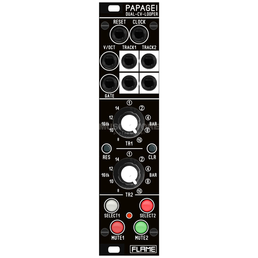 Flame Papagei Dual CV Looper Black
