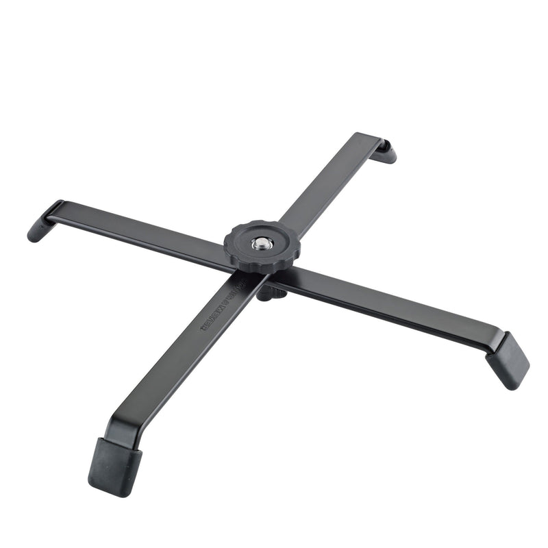 K&M 17725-Black Folding Spotlight Floor Stand M10 Thread